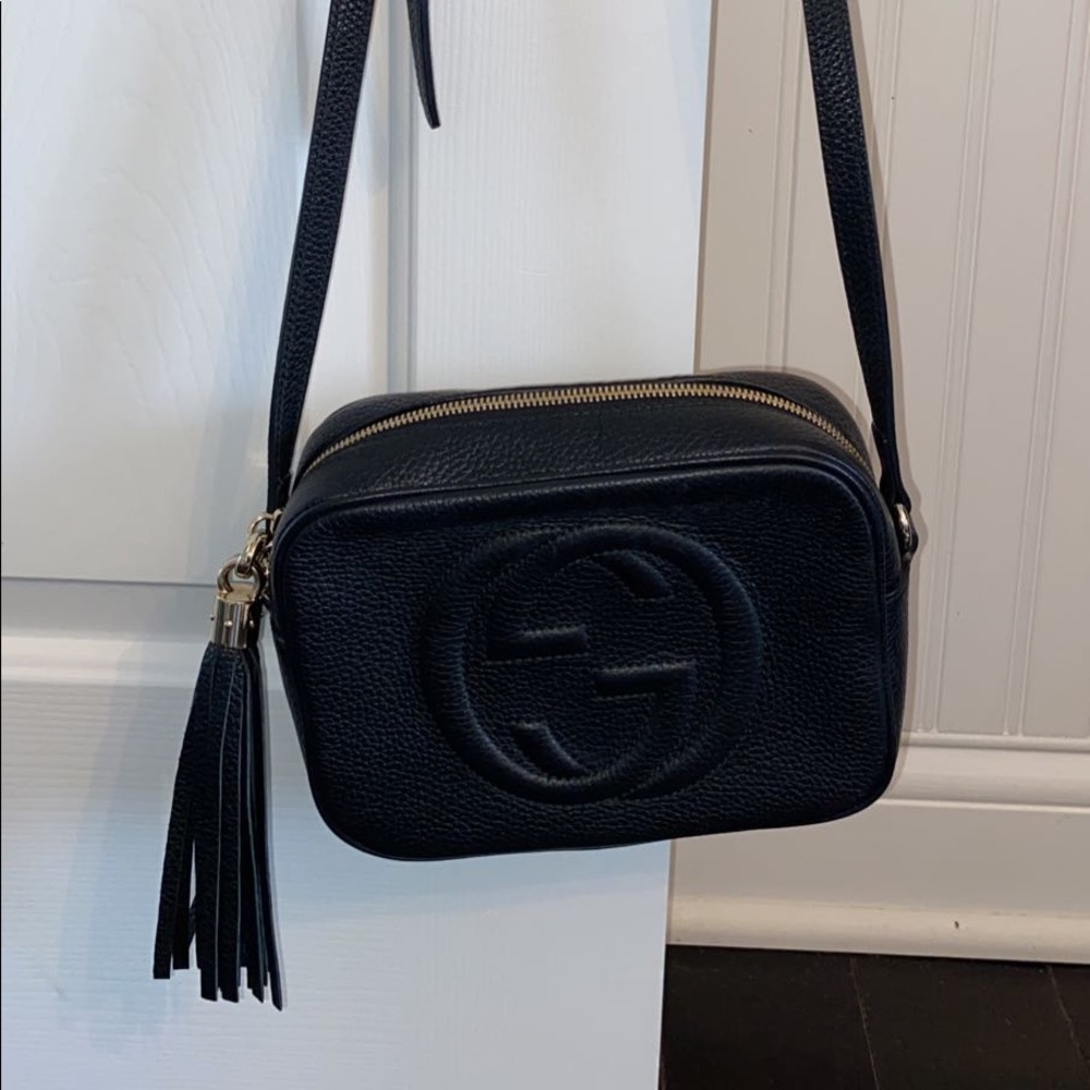 Soho small leather disco bag